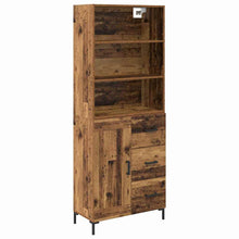 Hoge kast met lade Oud Hout 69,5 x 32,5 x 180 cm Bewerkt hout