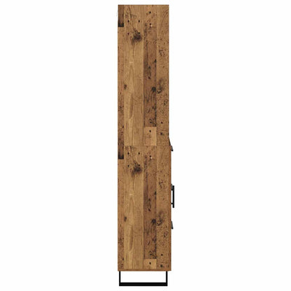 Highboard Oud hout 69,5 x 34 x 180 cm Bewerkt hout