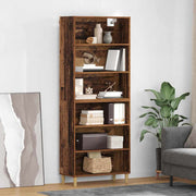 Hoge kast 69,5x32,5x180 cm bewerkt hout oud hout