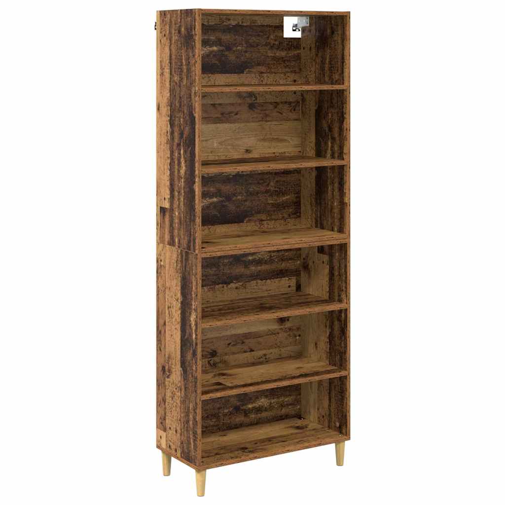 Hoge kast Oud Hout 69,5 x 32,5 x 180 cm Bewerkt hout