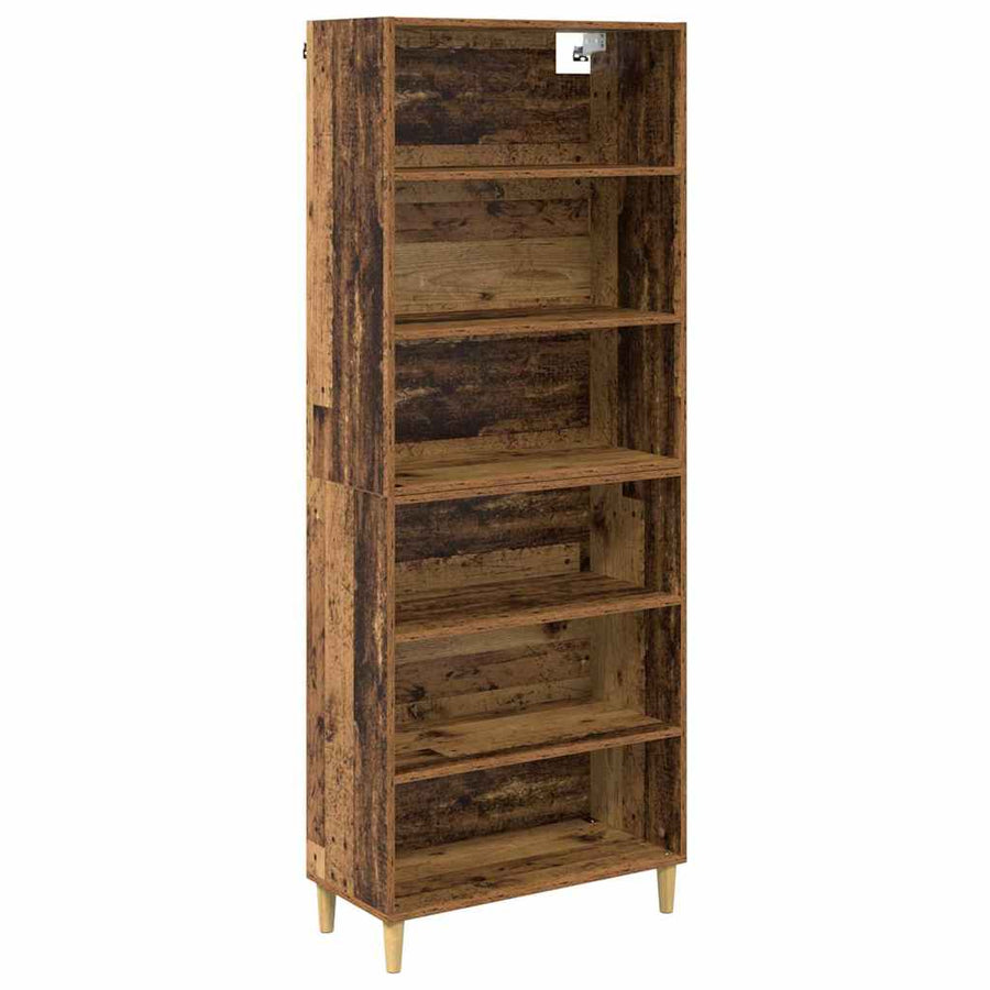 Hoge kast Oud Hout 69,5 x 32,5 x 180 cm Bewerkt hout