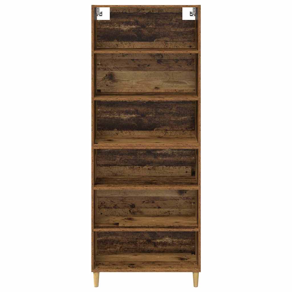 Hoge kast Oud Hout 69,5 x 32,5 x 180 cm Bewerkt hout
