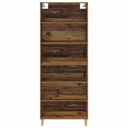 Hoge kast Oud Hout 69,5 x 32,5 x 180 cm Bewerkt hout