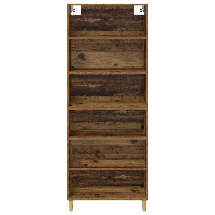 Hoge kast Oud Hout 69,5 x 32,5 x 180 cm Bewerkt hout