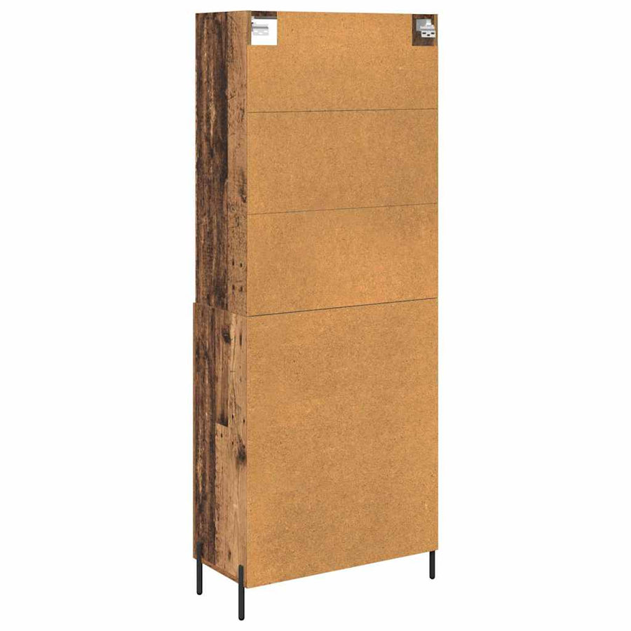 Hoge kast Oud Hout 69,5 x 32,5 x 180 cm Bewerkt hout