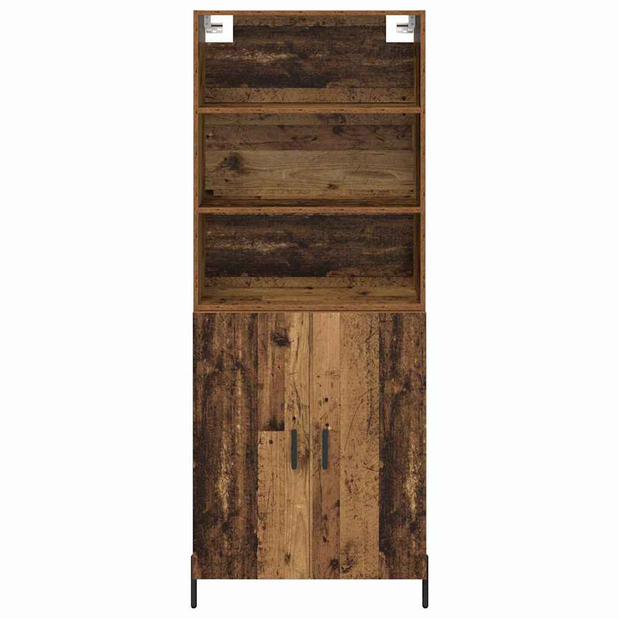 Hoge kast Oud Hout 69,5 x 32,5 x 180 cm Bewerkt hout