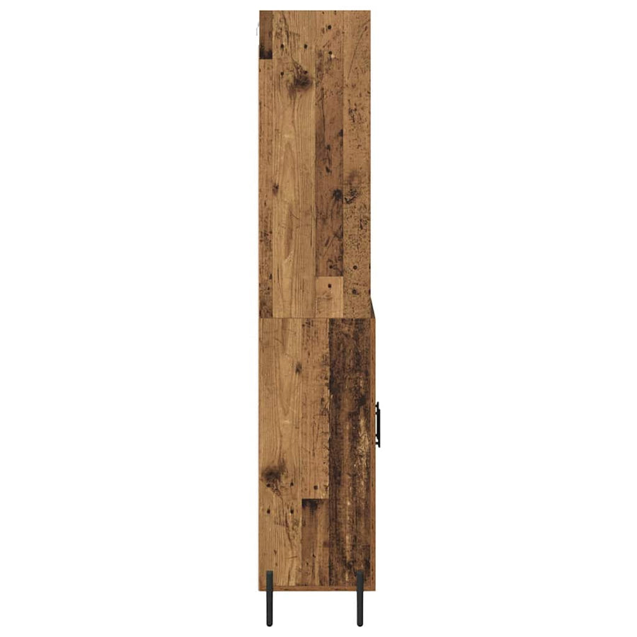 Hoge kast Oud Hout 69,5 x 32,5 x 180 cm Bewerkt hout