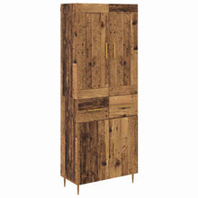 Hoge kast met lade Oud Hout 69,5 x 34 x 180 cm Bewerkt hout