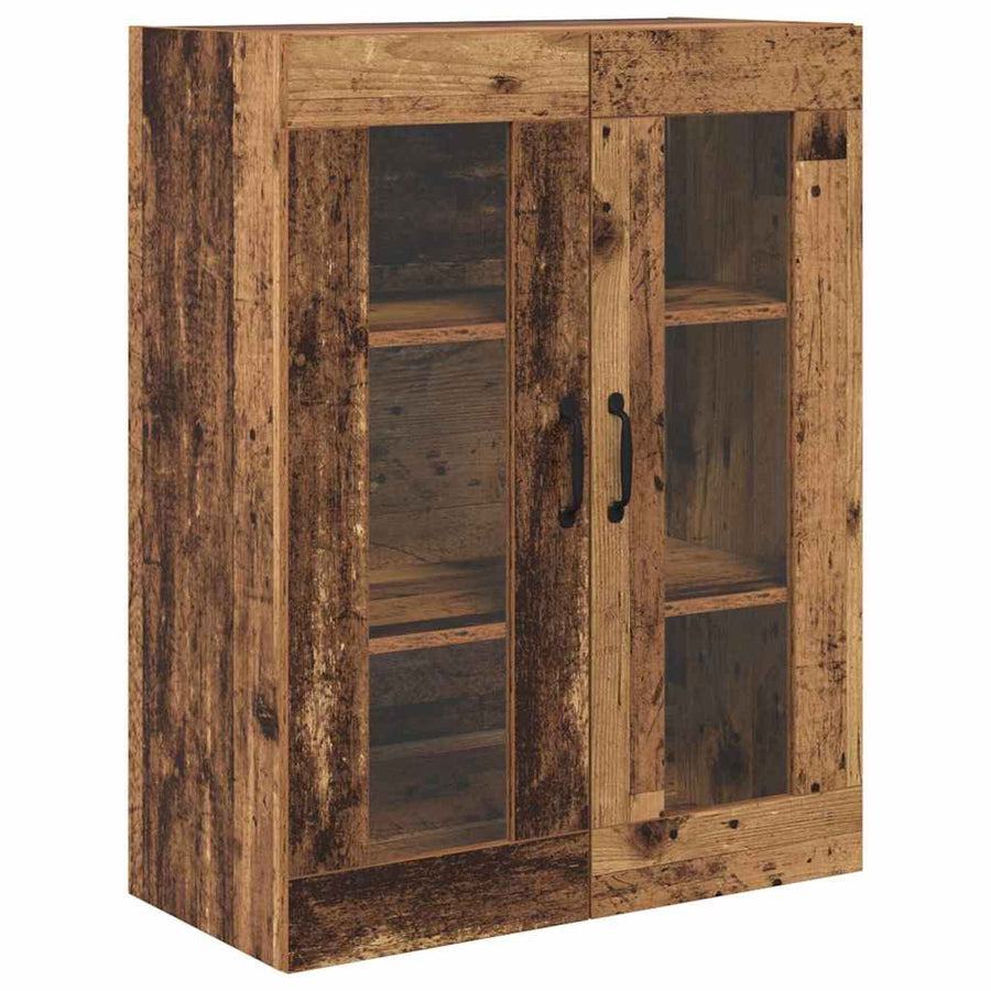 Highboard met lade Oud Hout 69,5 x 34 x 180 cm Bewerkt hout