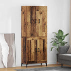 Highboard 69,5x34x180 cm oud hout bewerkt hout
