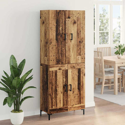 Highboard Oud Hout 69,5 x 34 x 180 cm Bewerkt hout