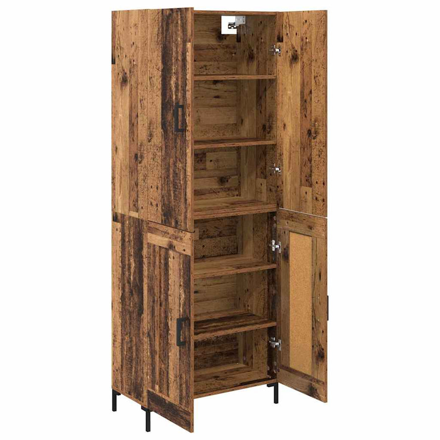 Highboard Oud Hout 69,5 x 34 x 180 cm Bewerkt hout