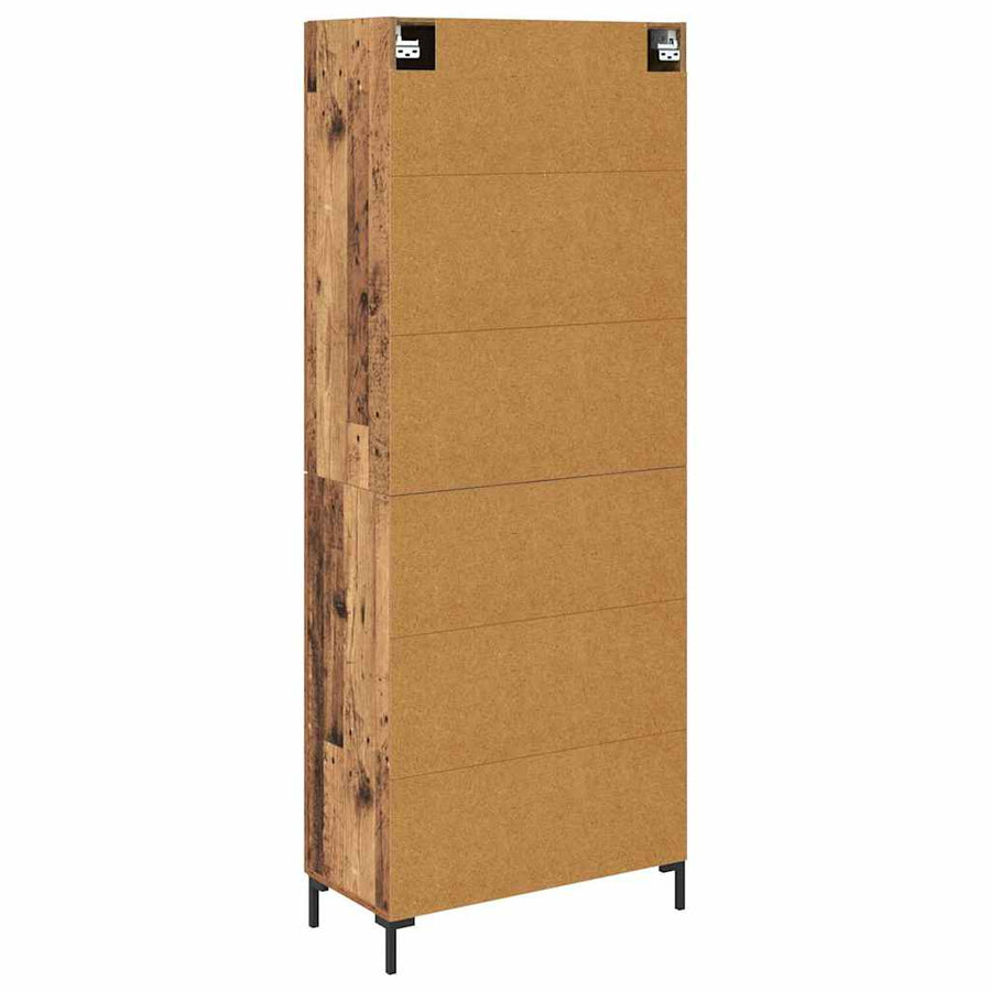 Highboard Oud Hout 69,5 x 34 x 180 cm Bewerkt hout