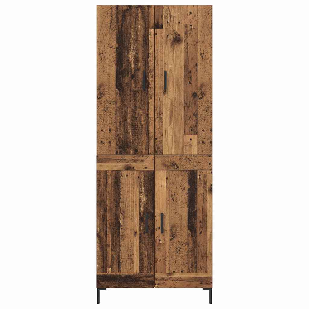 Highboard Oud Hout 69,5 x 34 x 180 cm Bewerkt hout