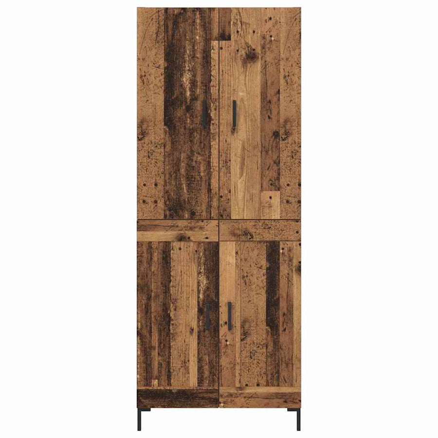 Highboard Oud Hout 69,5 x 34 x 180 cm Bewerkt hout