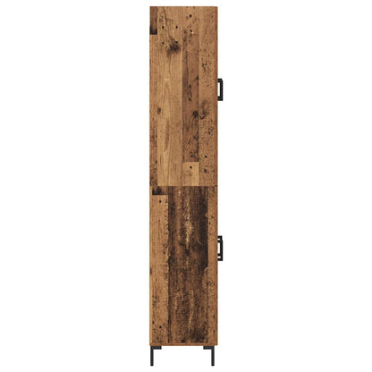 Highboard Oud Hout 69,5 x 34 x 180 cm Bewerkt hout