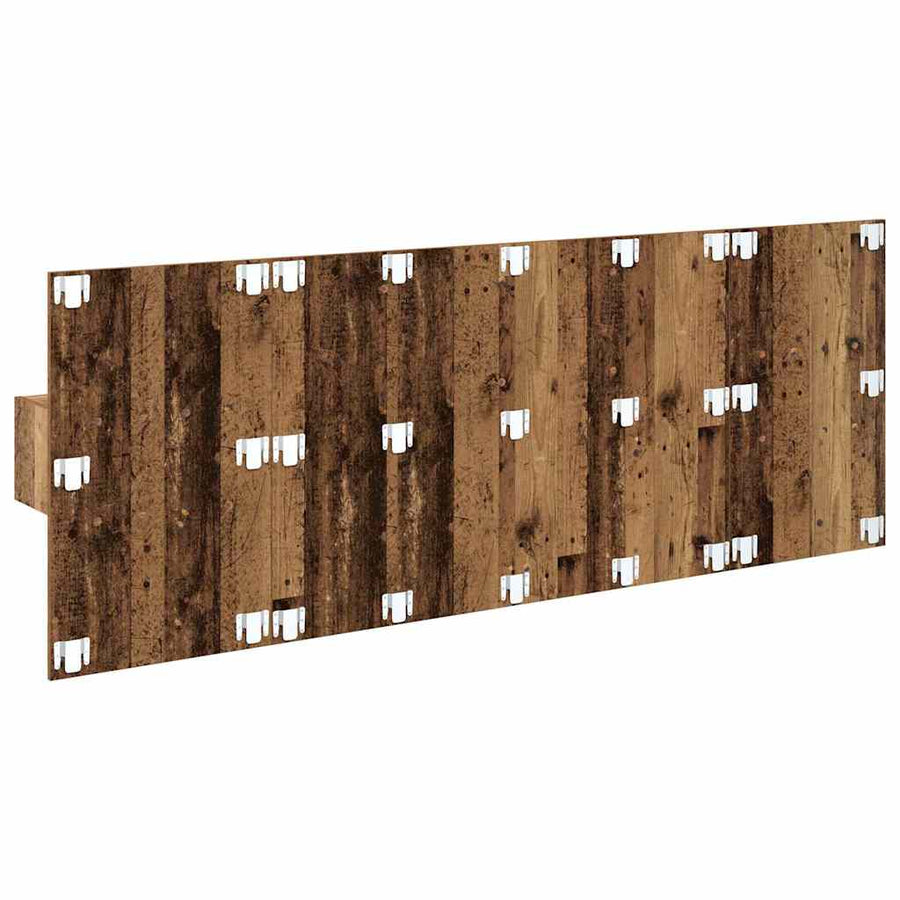 Hoofdbord Met Kast met lade 3 pcs Oud Hout Bewerkt hout