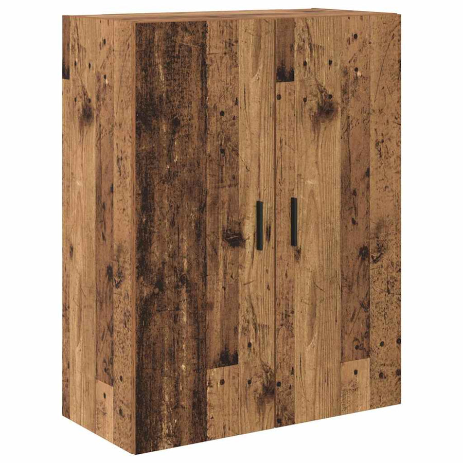 Hoge kast Oud Hout 69,5 x 34 x 180 cm Geengineerd Hout en Glas