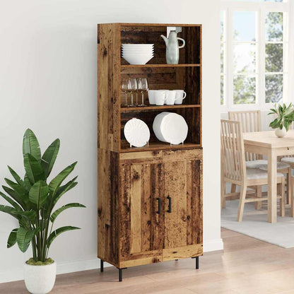 Hoge kast Oud Hout 69,5 x 32,5 x 180 cm Bewerkt hout