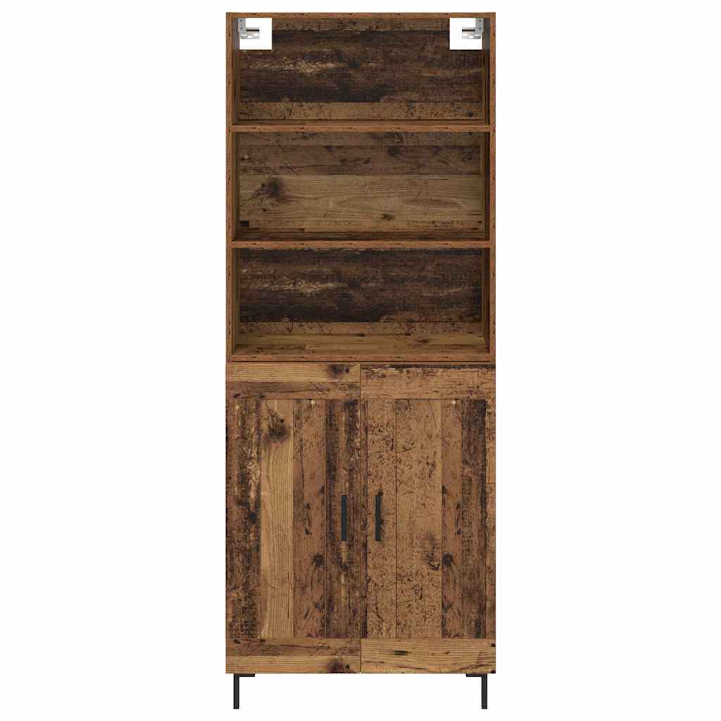 Hoge kast Oud Hout 69,5 x 32,5 x 180 cm Bewerkt hout