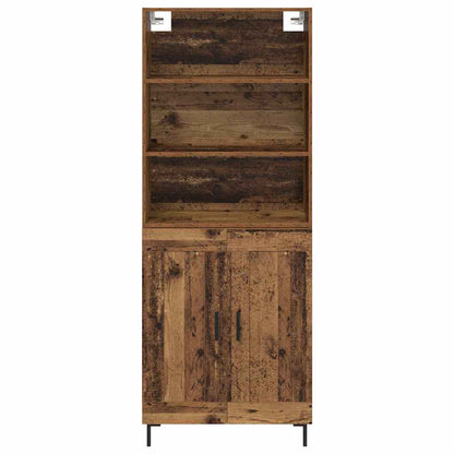 Hoge kast Oud Hout 69,5 x 32,5 x 180 cm Bewerkt hout