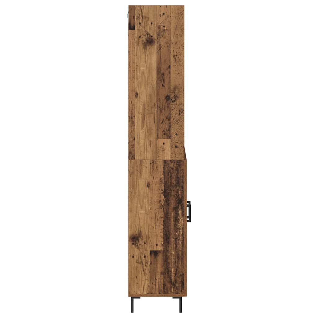 Hoge kast Oud Hout 69,5 x 32,5 x 180 cm Bewerkt hout