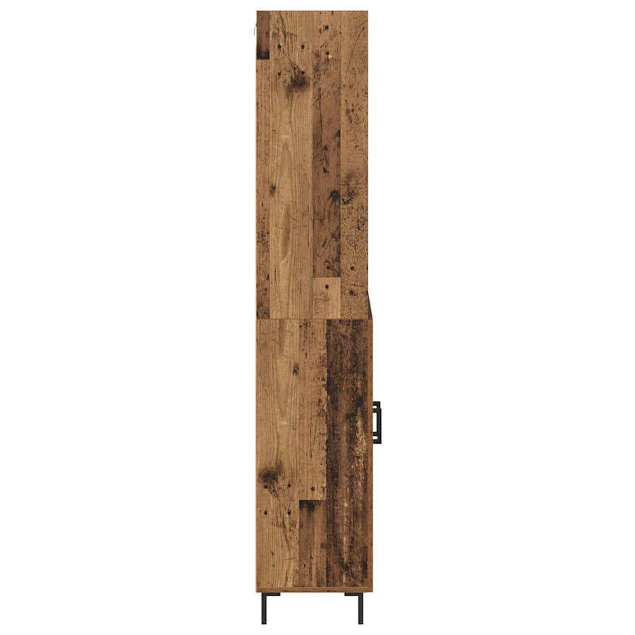 Hoge kast Oud Hout 69,5 x 32,5 x 180 cm Bewerkt hout