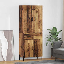 Highboard met lade Oud Hout 69,5 x 34 x 180 cm Bewerkt hout