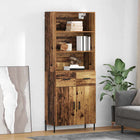 Hoge kast 69,5x32,5x180 cm oud hout