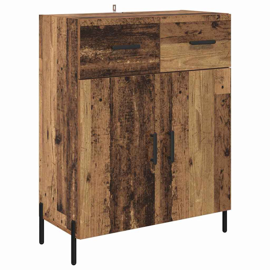 Hoge kast met lade Oud Hout 69,5 x 32,5 x 180 cm Bewerkt hout