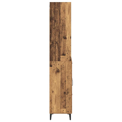 Hoge kast met lade Oud Hout 69,5 x 34 x 180 cm Bewerkt hout