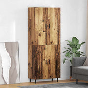 Hoge kast 180x69.5x34 cm oud hout