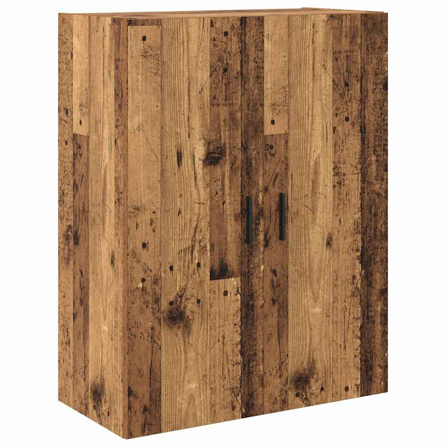 Hoge kast Oud Hout 69,5 x 34 x 180 cm Geengineerd Hout en Glas