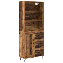 Hoge kast met lade Oud Hout 69,5 x 32,5 x 180 cm Bewerkt hout