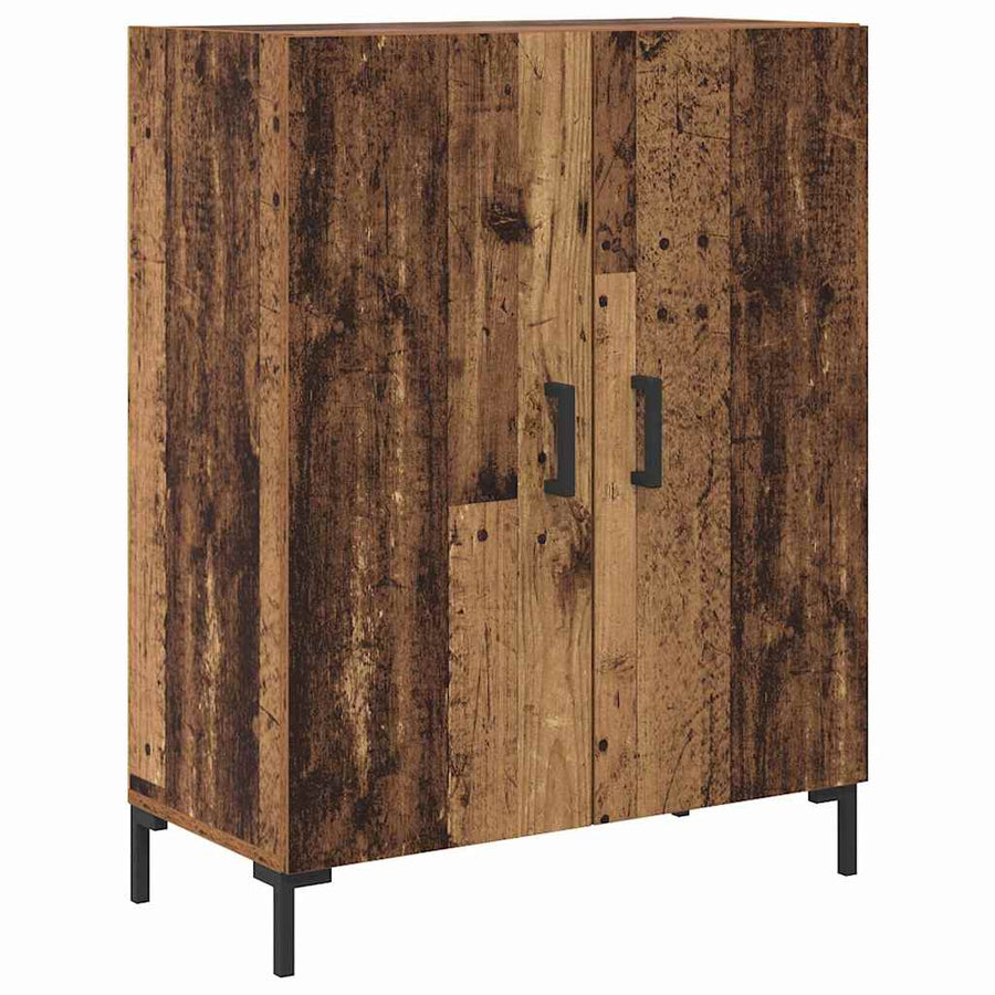 Hoge kast 2 pcs Oud Hout Bewerkt hout
