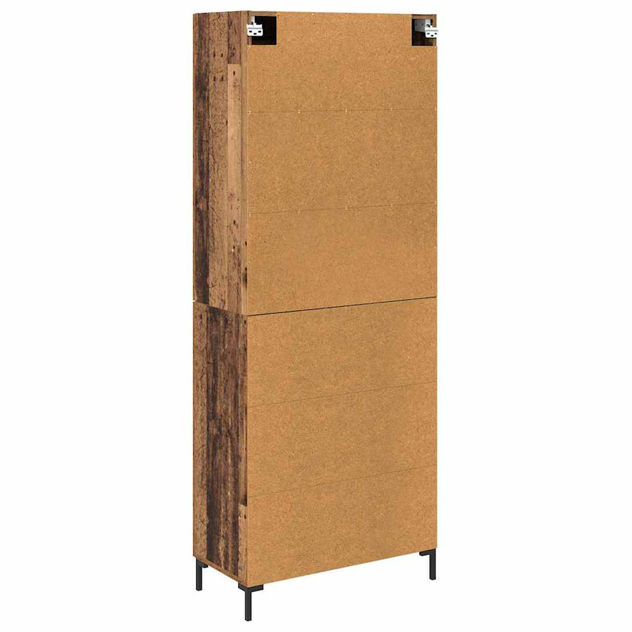 Hoge kast 2 pcs Oud Hout Bewerkt hout