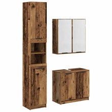 Badkamerkastenset met plank met opslag Oud Hout Bewerkt hout