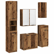 Badkamermeubelset met lade met plank 5 pcs Oudhout Bewerkt hout