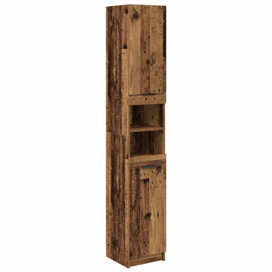 Badkamermeubelset met lade met plank 5 pcs Oudhout Bewerkt hout