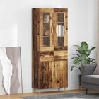 Hoge kast met lade 69,5x34x180 cm oud hout