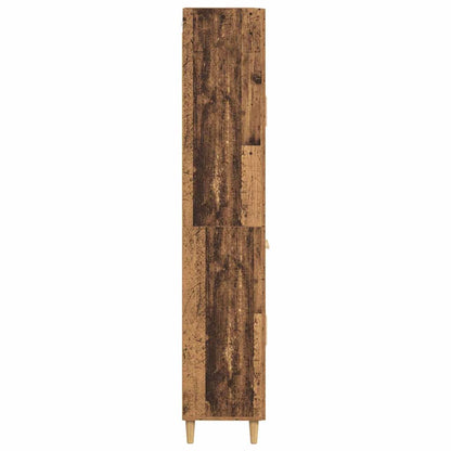 Hoge kast met lade Oud Hout 69,5 x 34 x 180 cm Bewerkt hout