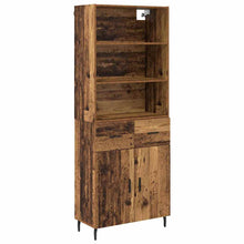 Hoge kast Oud Hout 69,5 x 34 x 180 cm Geengineerd Hout en Glas