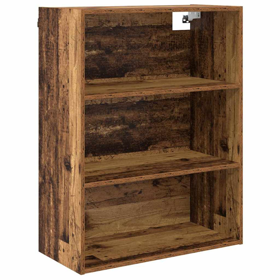 Hoge kast Oud Hout 69,5 x 34 x 180 cm Geengineerd Hout en Glas