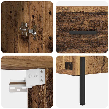 Hoge kast 2 pcs Oud Hout Bewerkt hout