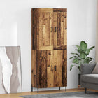 Tall cabinet 2 pcs Old Wood Carved wood