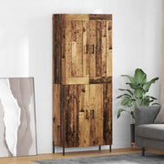 Hoge kast 69,5x34x180 cm oud hout bewerkt hout