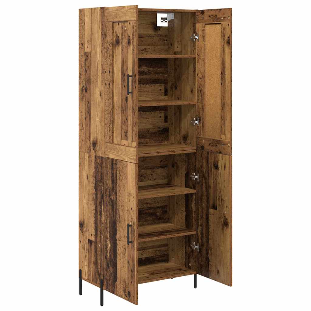 Hoge kast 2 pcs Oud Hout Bewerkt hout