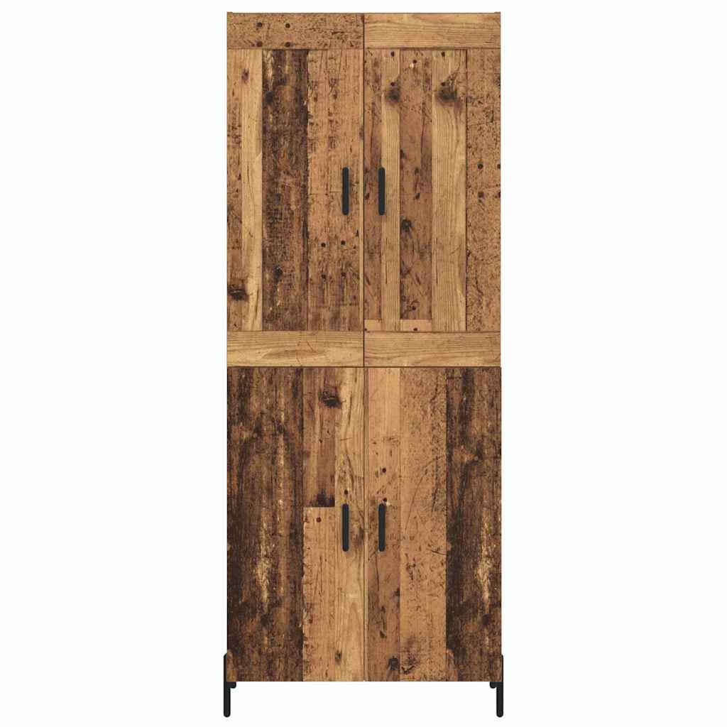 Hoge kast 2 pcs Oud Hout Bewerkt hout