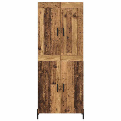 Hoge kast 2 pcs Oud Hout Bewerkt hout