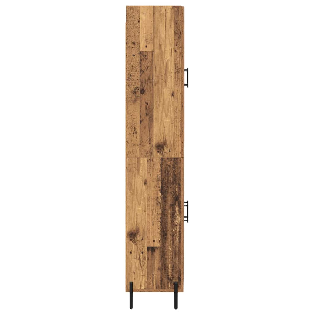 Hoge kast 2 pcs Oud Hout Bewerkt hout